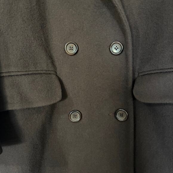 Vintage Women's Wool Camel Hair Trench Coat 6 Brown 80's Union USA Outerwear - Picture 5 of 12